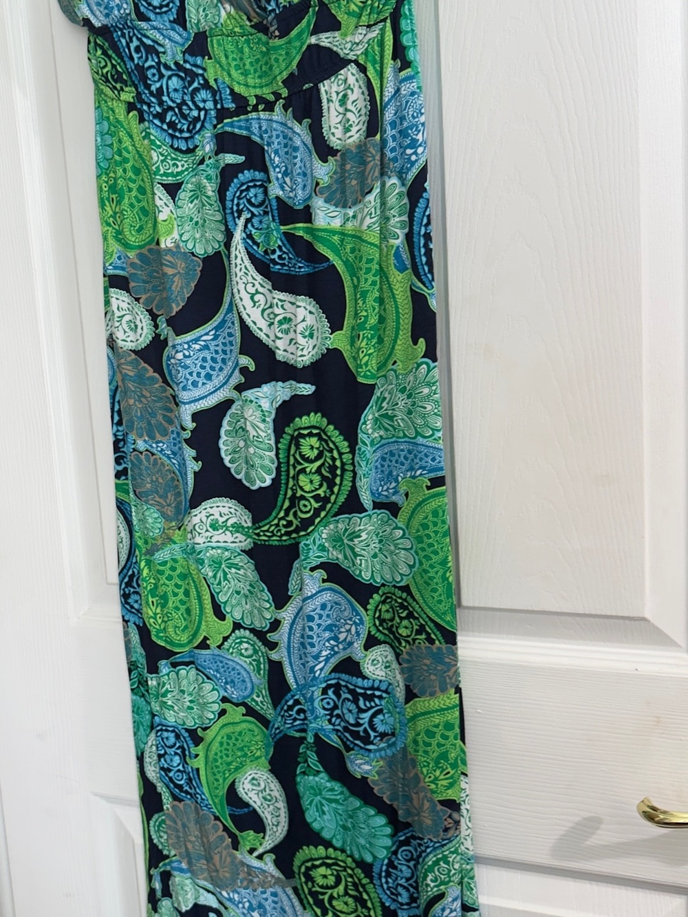 Ladies New directions Navy Multi Paisley Maxi Dress
